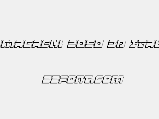 Yamagachi 2050 3D Italic
