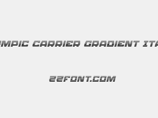 Olympic Carrier Gradient Italic