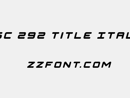 NGC 292 Title Italic