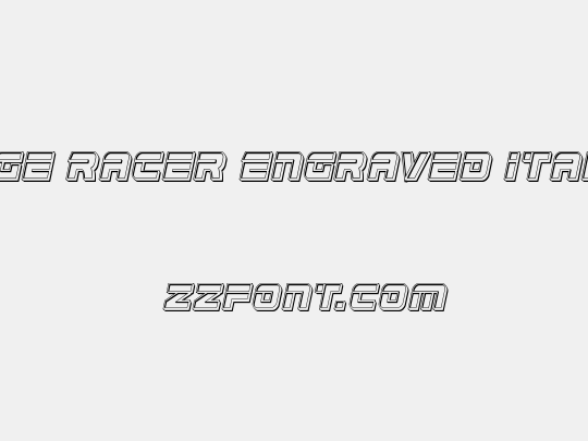 Edge Racer Engraved Italic