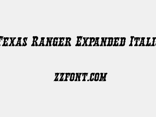 Texas Ranger Expanded Italic