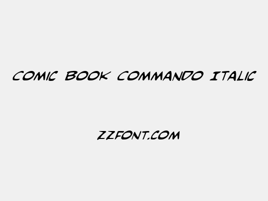 Comic Book Commando Italic