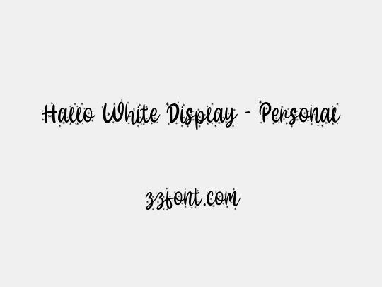 Hallo White Display - Personal
