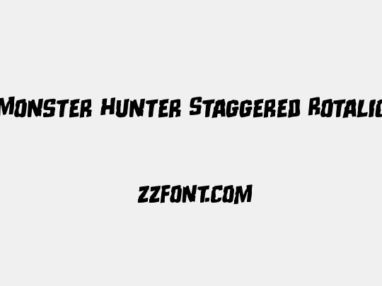 Monster Hunter Staggered Rotalic