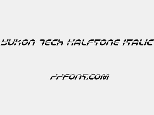 Yukon Tech Halftone Italic