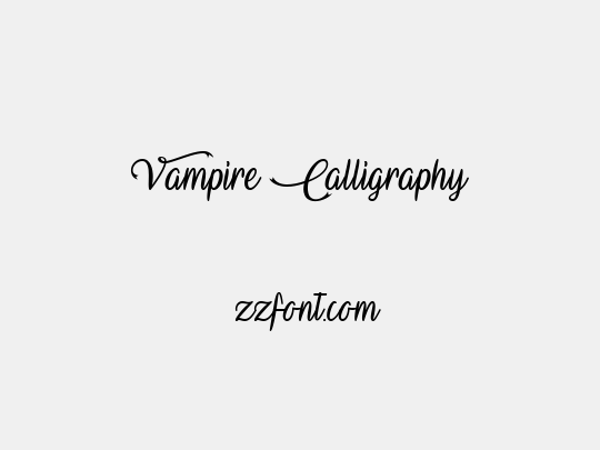 Vampire Calligraphy