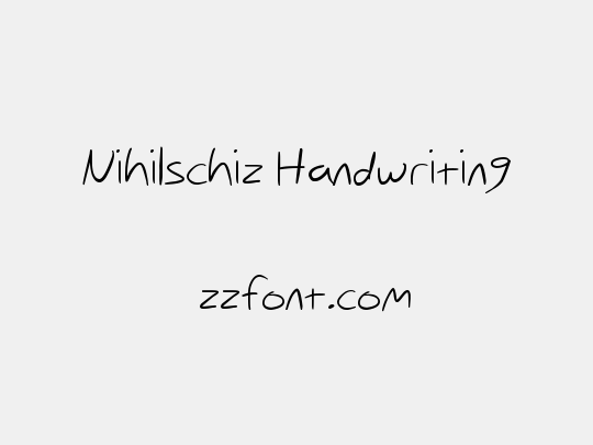 Nihilschiz Handwriting
