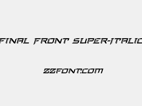 Final Front Super-Italic