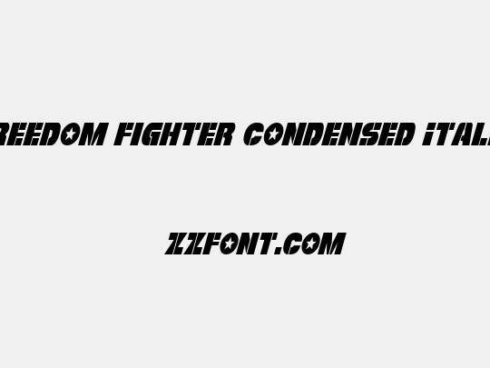 Freedom Fighter Condensed Italic