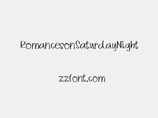 RomancesonSaturdayNight