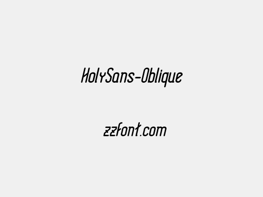 HolySans-Oblique