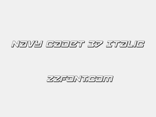 Navy Cadet 3D Italic