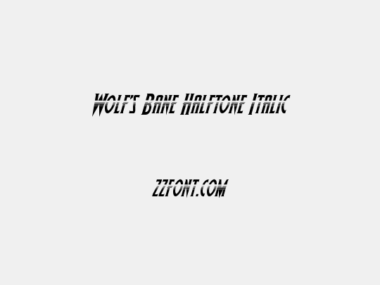 Wolf's Bane Halftone Italic