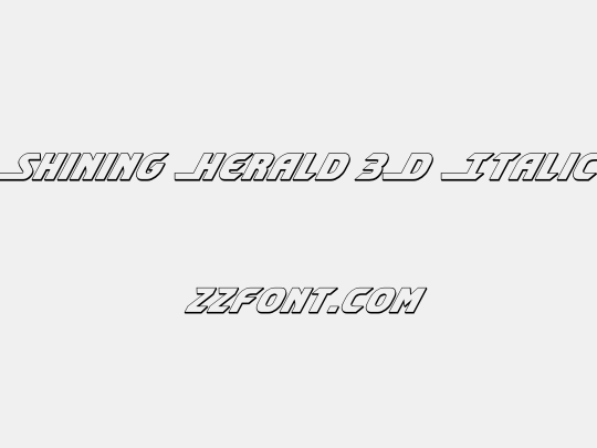 Shining Herald 3D Italic