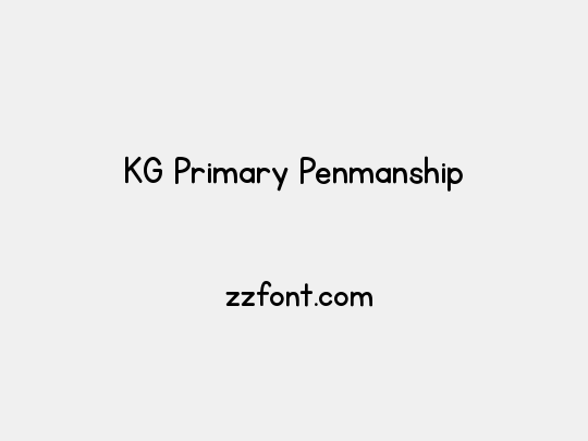 KG Primary Penmanship