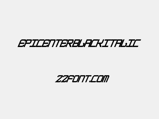EpicenterBlackItalic