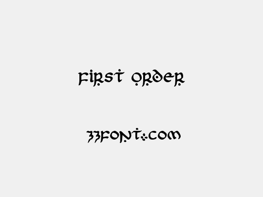 First Order