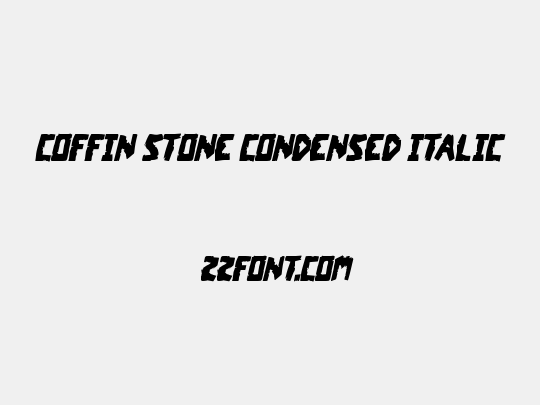 Coffin Stone Condensed Italic