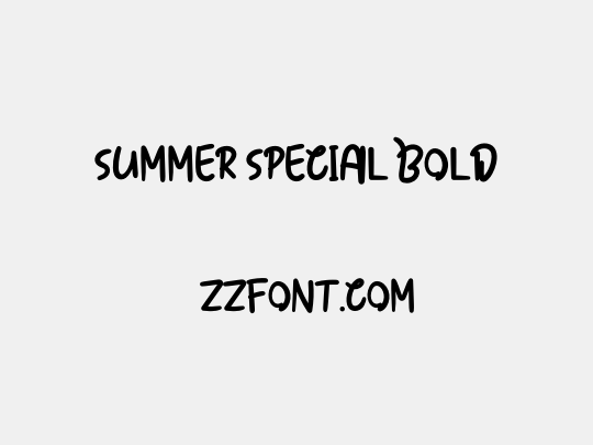 Summer Special Bold