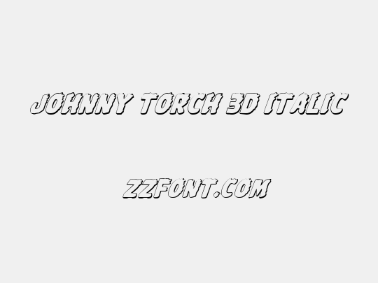 Johnny Torch 3D Italic