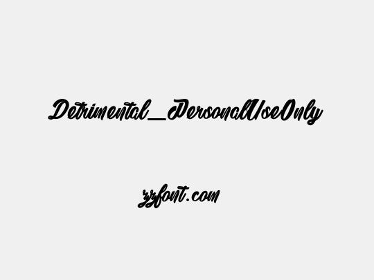 Detrimental_PersonalUseOnly