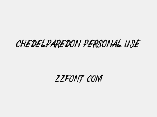CHEDELPAREDON PERSONAL USE