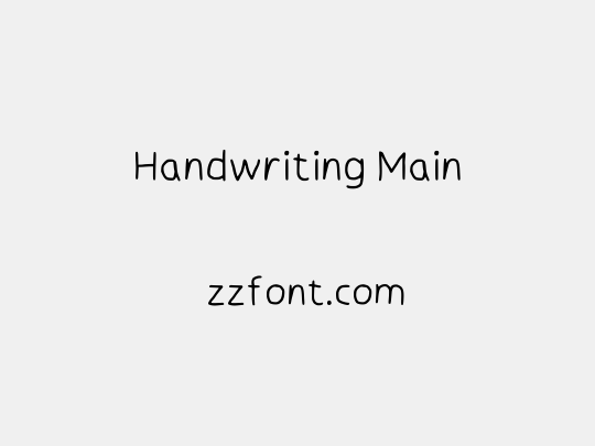Handwriting Main