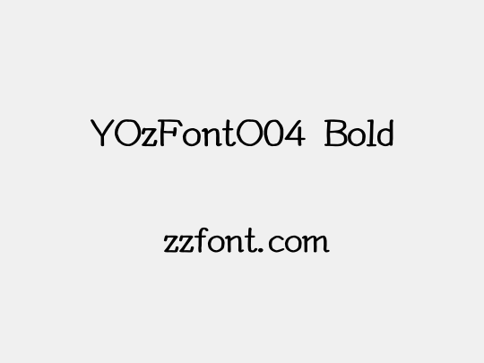 YOzFontO04 Bold