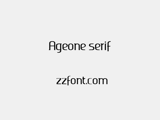 Ageone serif