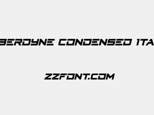 Cyberdyne Condensed Italic