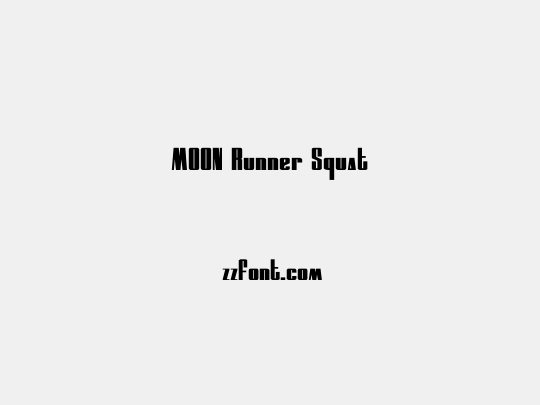 MOON Runner Squat