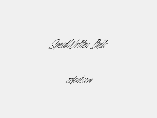 SpeedWritten Italic