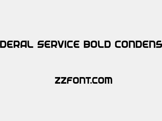 Federal Service Bold Condensed