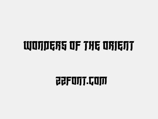 Wonders of the Orient