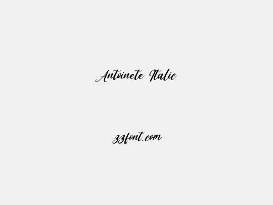 Antoinete Italic