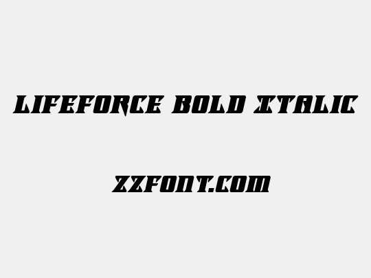 Lifeforce Bold Italic