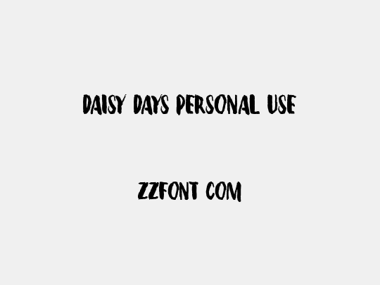 Daisy Days Personal Use