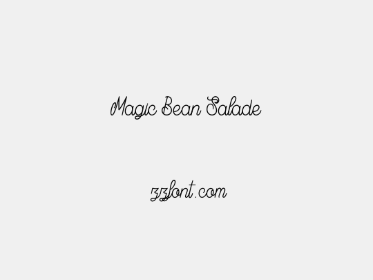 Magic Bean Salade