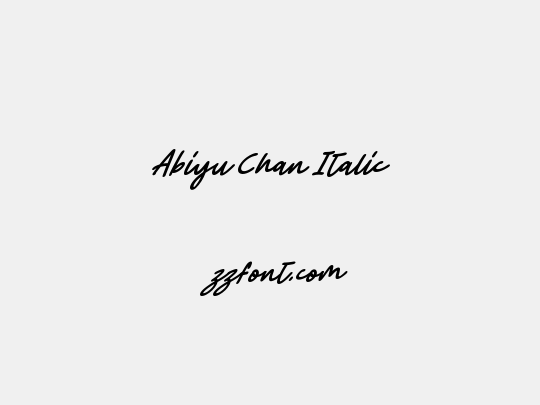 Abiyu Chan Italic
