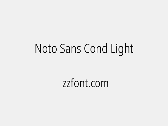 Noto Sans Cond Light