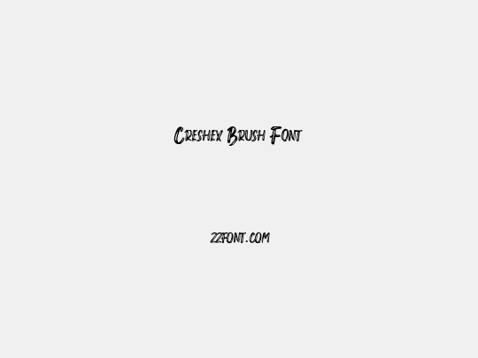 Creshex Brush Font