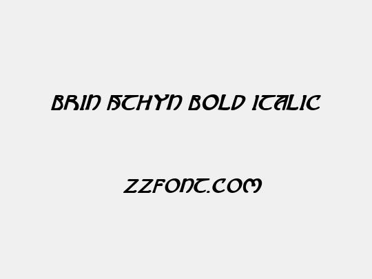 Brin Athyn Bold Italic