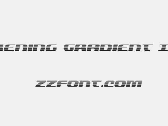 Quickening Gradient Italic