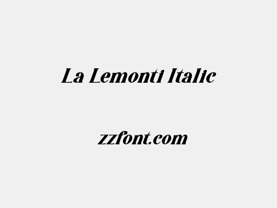 La Lemonti Italic