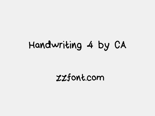Handwriting 4 by CA