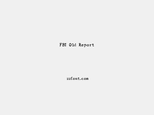 FBI Old Report
