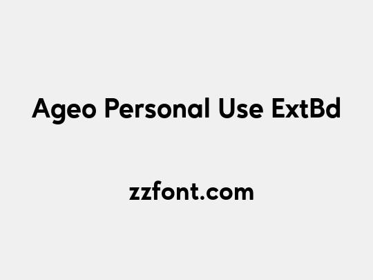 Ageo Personal Use ExtBd