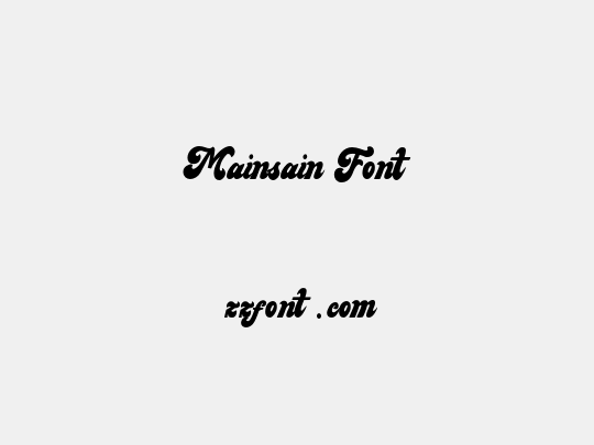 Mainsain Font
