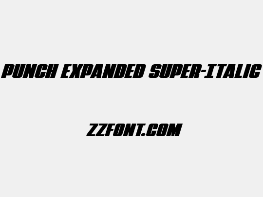 Punch Expanded Super-Italic