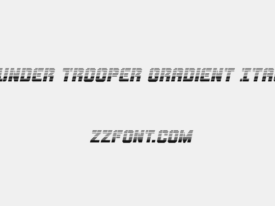Thunder Trooper Gradient Italic